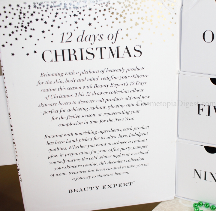 Beauty Expert 12 Days of Christmas Collection Advent Calendar 2017.