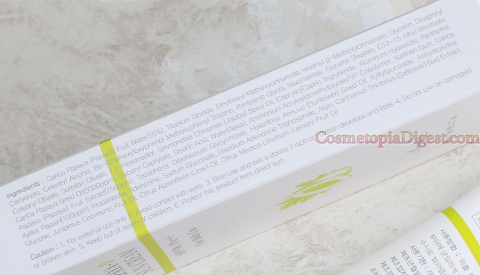 Benton Papaya D-Sun Cream SPF38  Review