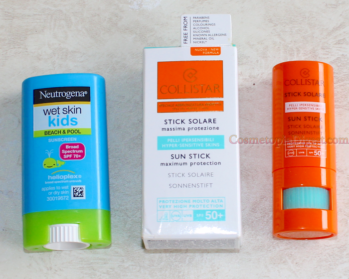 Hands-free stick sunscreens for touch-ups