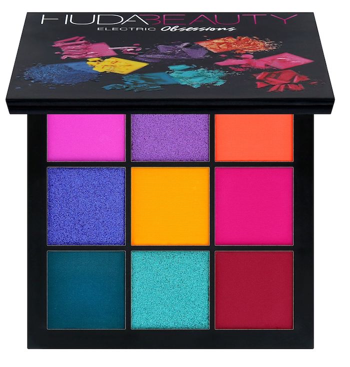 Huda Beauty Electric Obsessions eyeshadow palette swatches + GWP offer