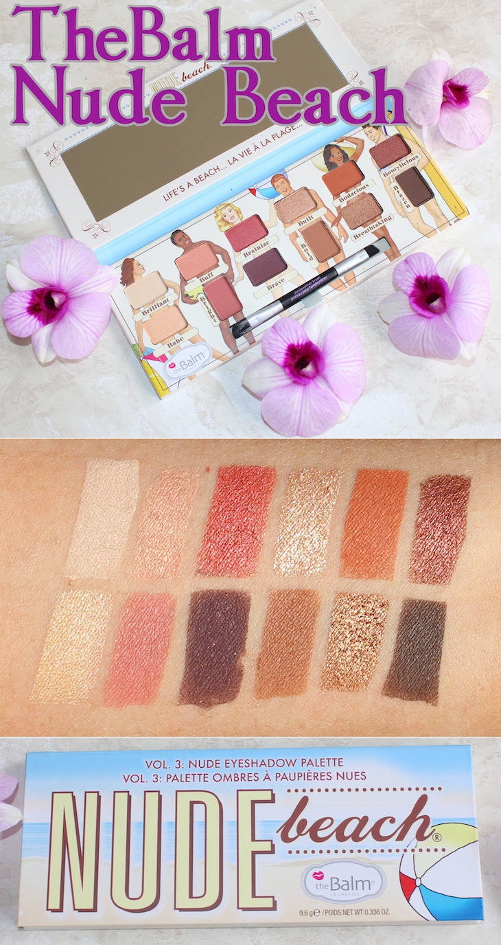 TheBalm Nude Beach Eyeshadow Palette Swatches, Review