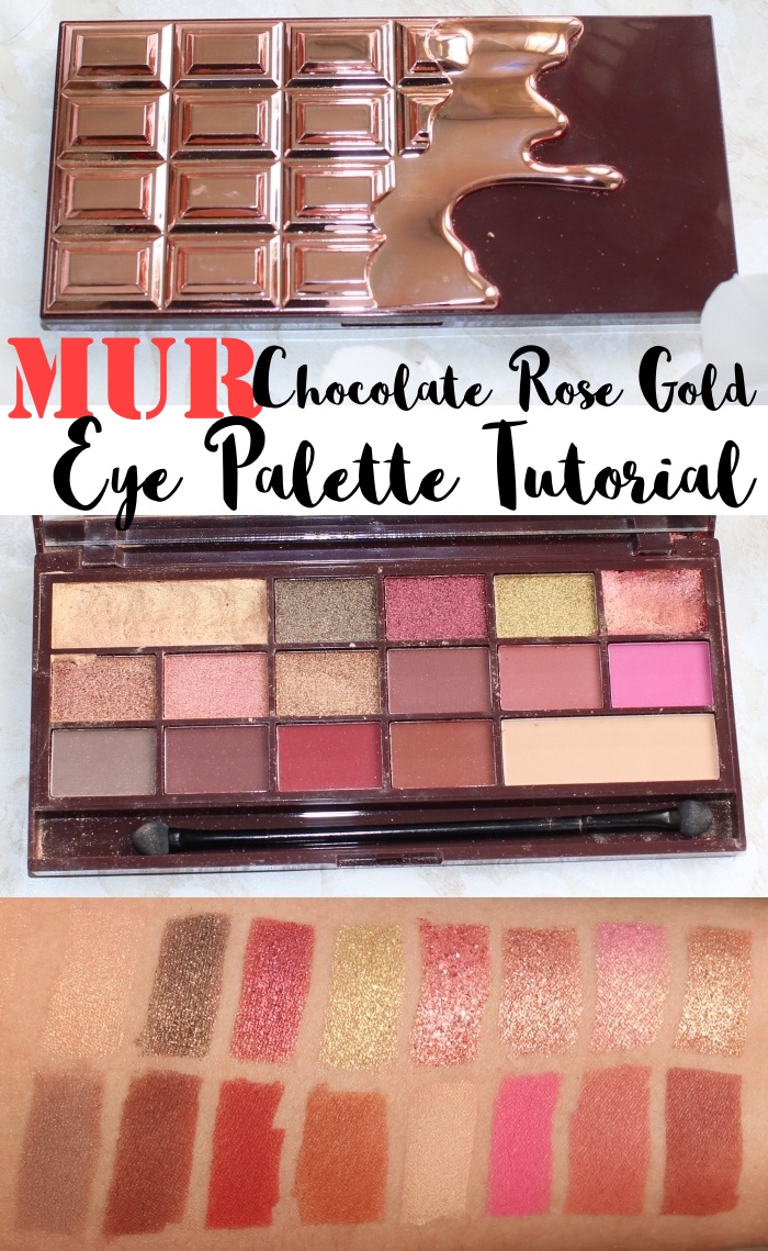 Review, a makeup tutorial, and  swatches of the Makeup Revolution Chocolate Rose Gold Eyeshadow Palette, an affordable dupe for the Huda Beauty Textured Eyeshadow Palette. 